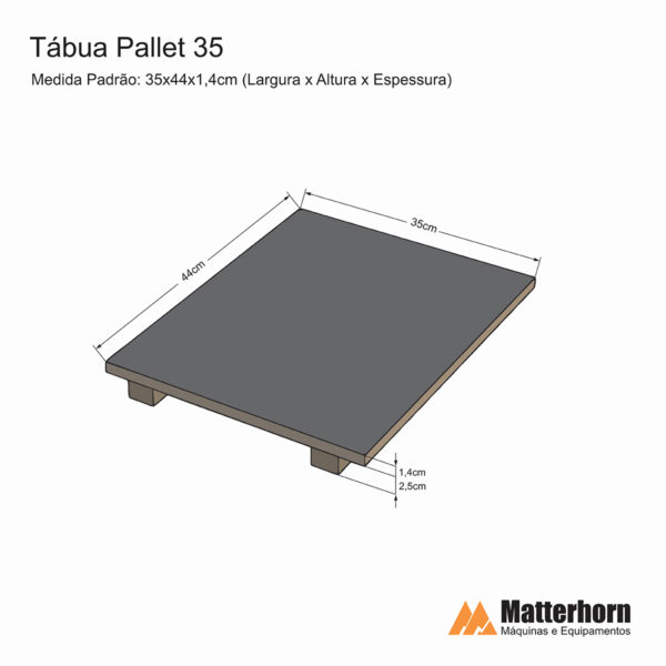 Tábua 44x35x1,4 p/ Máquina Bloco Compensado Naval Matterhorn