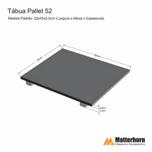 Tábua 52x45x2 para Máquina Bloco Compensado Naval Matterhorn