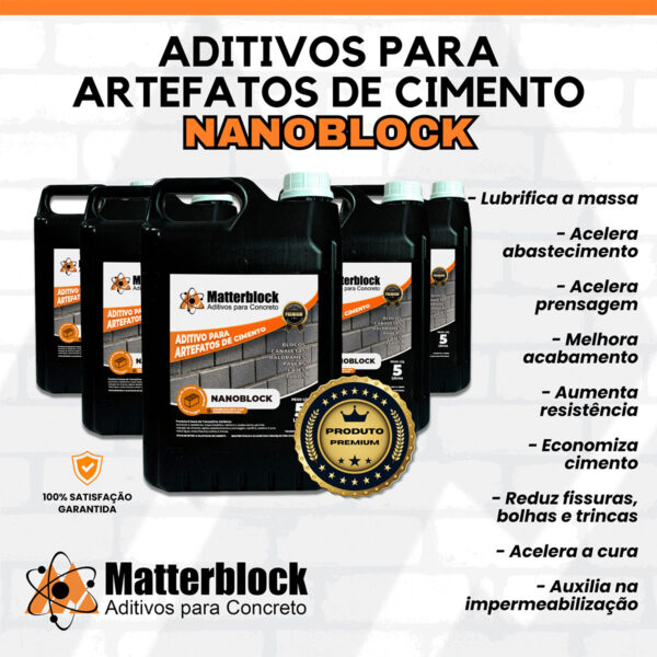 Aditivo Blocos de Concreto Premium Nanoblock 5L Matterblock