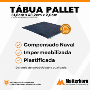 Tábua 52x45x2 para Máquina Bloco Compensado Naval Matterhorn